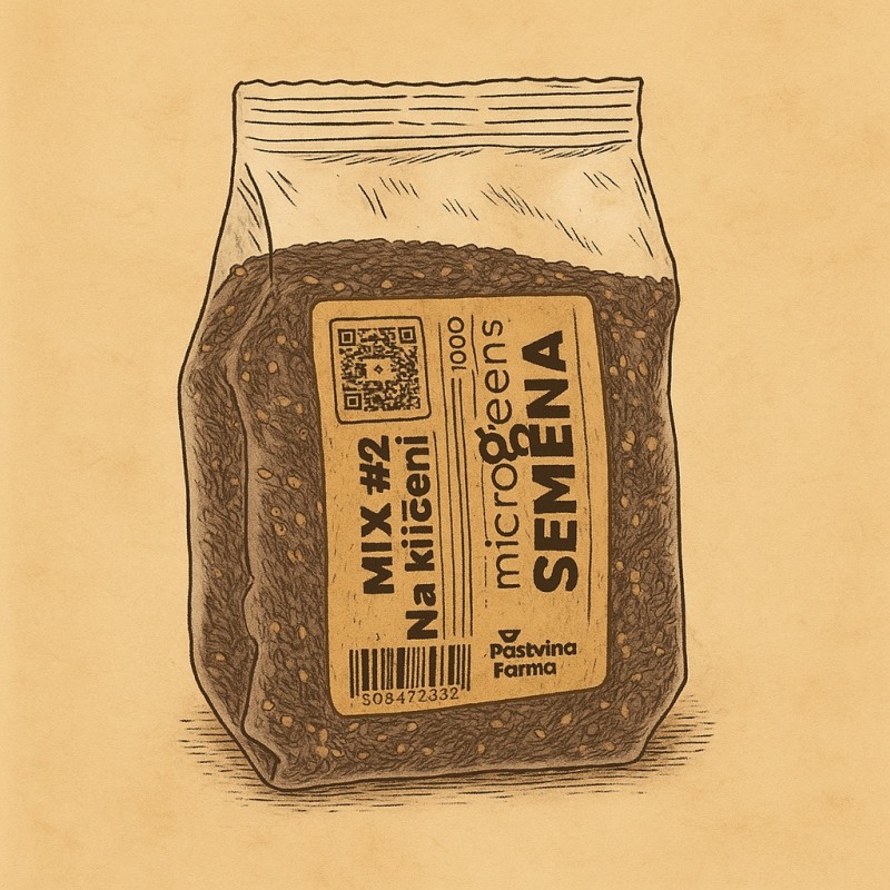 Mix na klíčenie microgreens – brokolica rukola kaleráb ďatelina