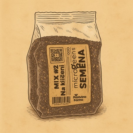 Mix na klíčenie microgreens – brokolica rukola kaleráb ďatelina