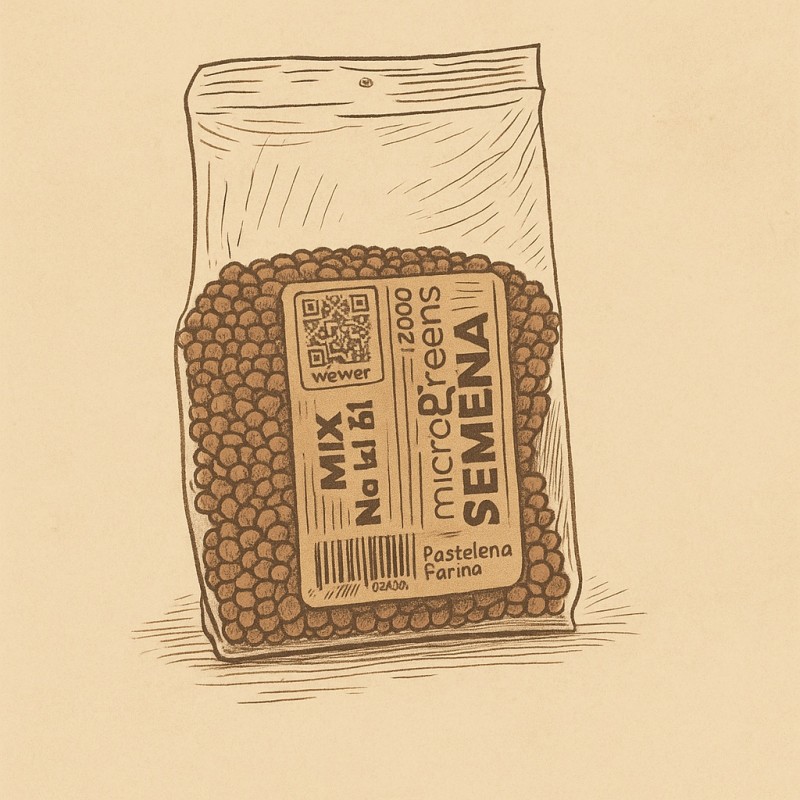 Mix na klíčenie microgreens – daikon brokolica ďatelina