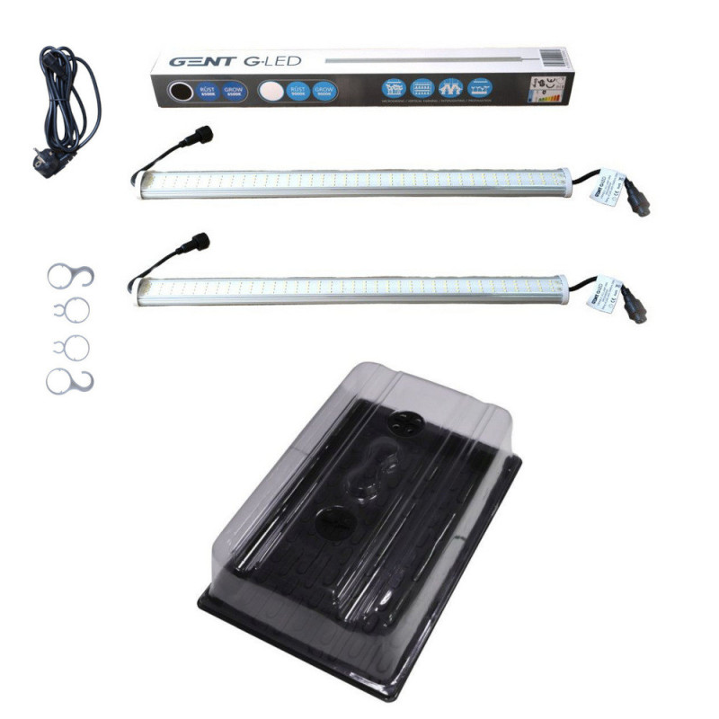 GENT Set: Propagátor a 2x LED 26W pro zdravý růst rostlin